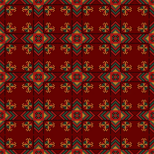 Seamless pattern. The cross-stitch. — ストックベクタ