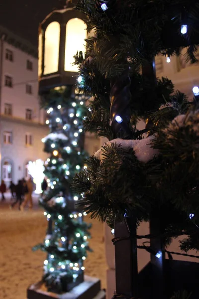 New Year Decorations City Street — Stock Photo, Image