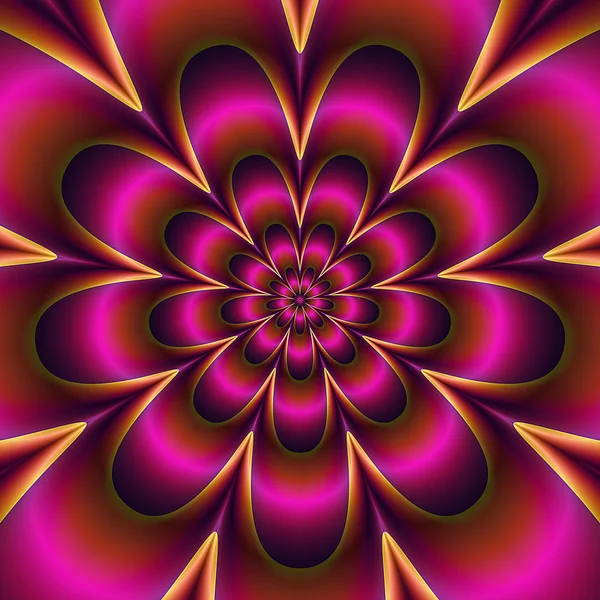 Abstrakt bakgrund av roterande koncentriska blomma vilket skapar en illusion av rörelse — Stockfoto