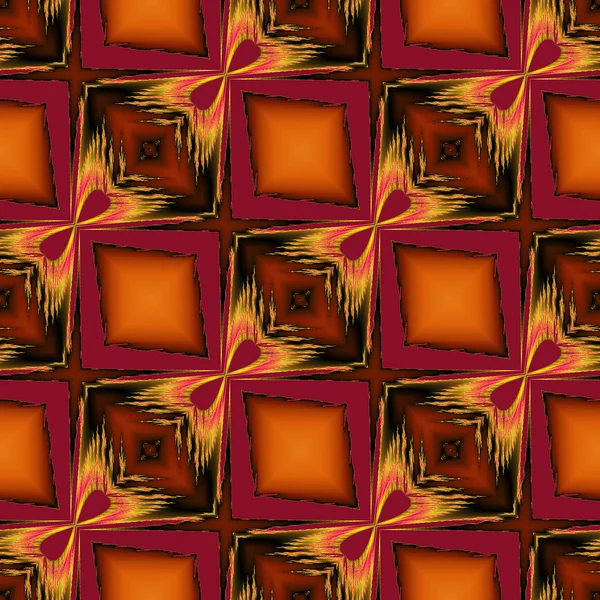 Abstracte naadloze fractale patroon met ruitpatroon — Stockfoto