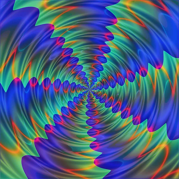 Абстрактный фон волнистых светящихся лучей, создающих иллюзию движения — стоковое фото