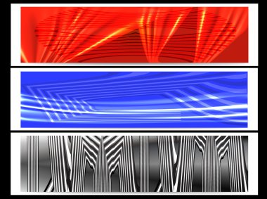 Banner şablon soyut degradeler, bulanık çizgileri ve geometrik motifler