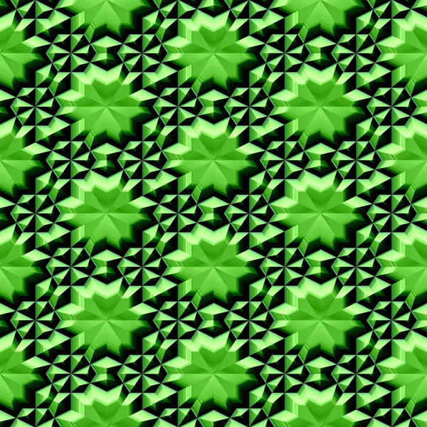 Yeşil yıldız ile soyut sorunsuz kabartma desen