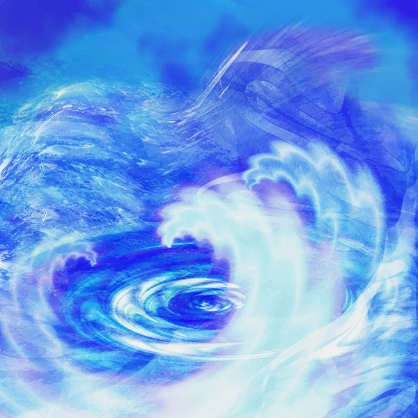 Modré pozadí abstraktní připomínající moře bouřlivé vlny — Stock fotografie