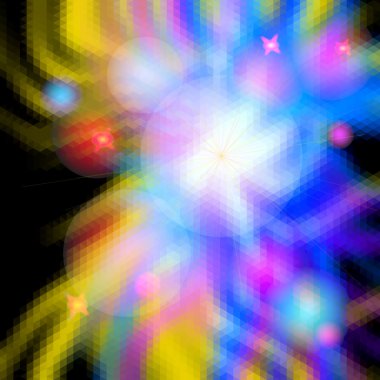 Parlak arka plan ile bir patlama benzeyen ışınları