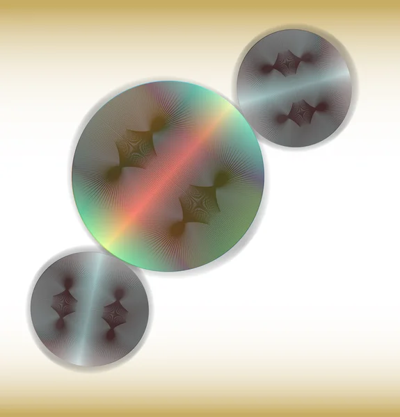 Objets métalliques abstraits avec rayons laser — Image vectorielle