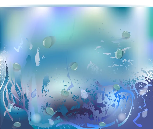 抽象水背景与滴 — 图库矢量图片