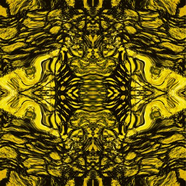 Altın ve siyah desen stilize sürüngen deri ile soyut