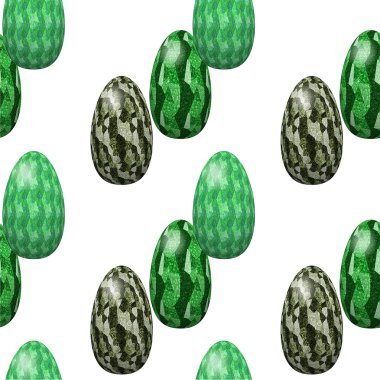 Yeşil ve gri mermer yapısı ile Seamless Paskalya yumurta modeli
