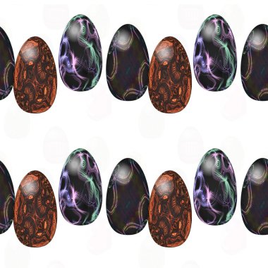 Koyu parlayan yumurta ile Seamless Paskalya modeli