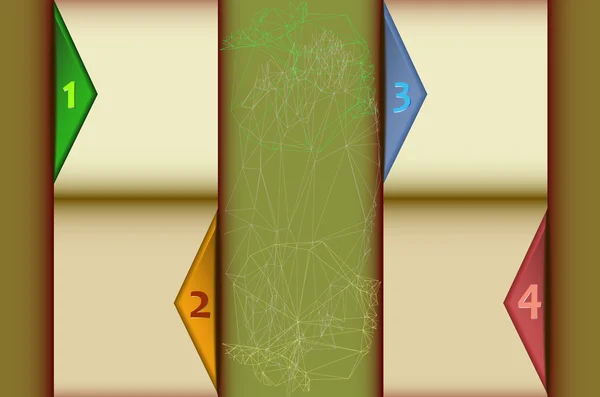 Modèle de conception d'infographie avec des flèches colorées — Image vectorielle