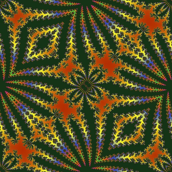 Patrón fractal abstracto que recuerda a la selva — Foto de Stock