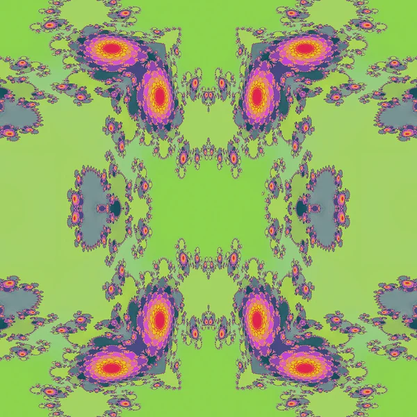 Patrón fractal abstracto con mariposas estilizadas — Foto de Stock