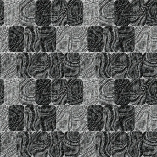Бесшовный чёрно-белый узор округлых прямоугольников — стоковое фото