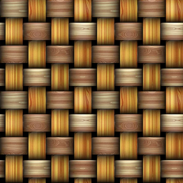 Wooden intertwined background resembling basket texture — Stock Photo, Image