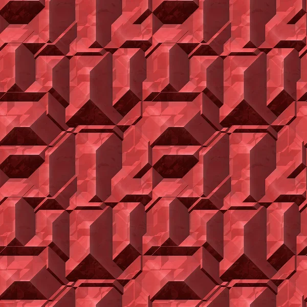 Абстрактный красный узор трехмерных блоков — стоковое фото
