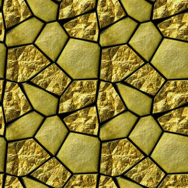 Parlak kristalleri ve altın taneli taş soyut seamless modeli