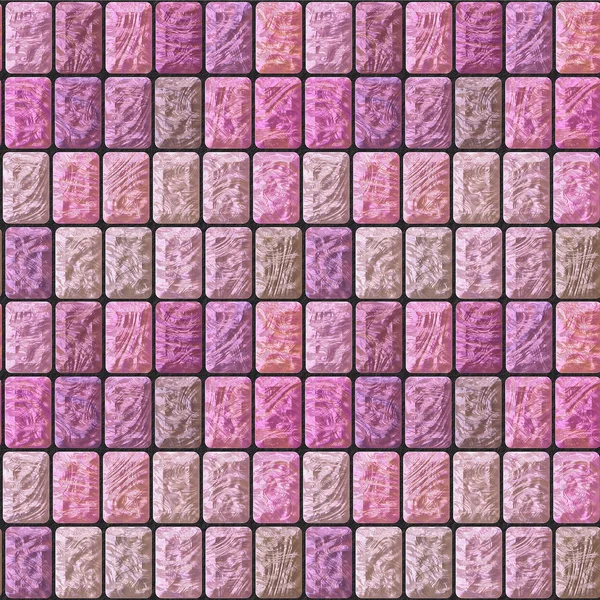 Seamless relief background of pink and beige rectangles with rippling pattern — Stock Photo, Image