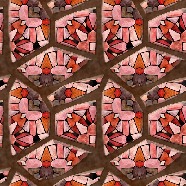 Soyut sorunsuz kat mozaik desen pembe, kırmızı veya beyaz taş