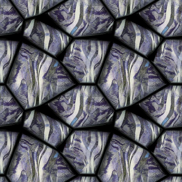 Абстрактный бесшовный рисунок из серебристых полосатых камней — стоковое фото