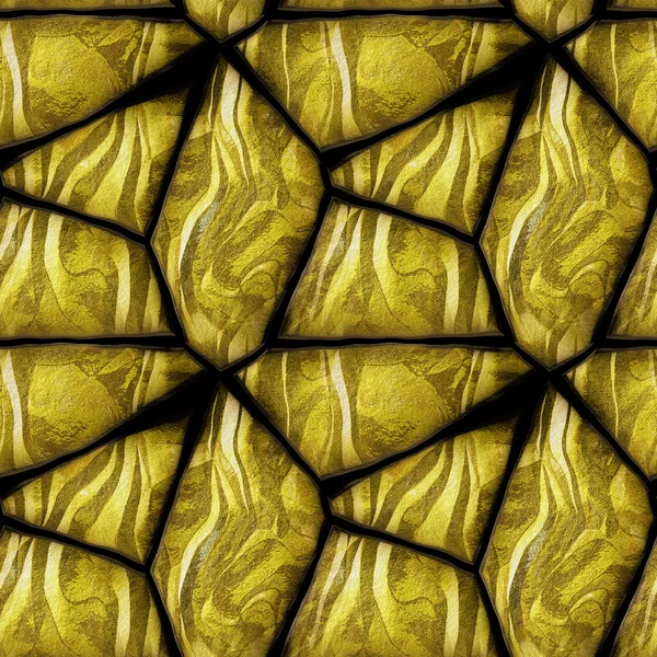 Abstrakt sømløst mønster av gullstripet stein – stockfoto