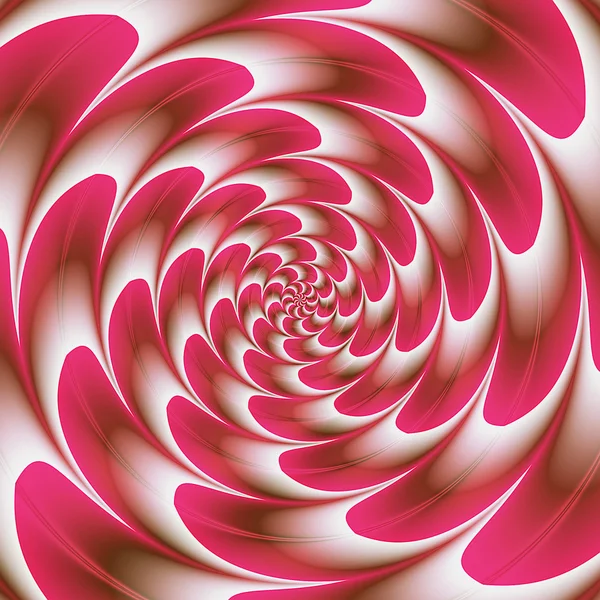 Pembe ve beyaz arka plan dairesel eşmerkezli taraklı şekiller