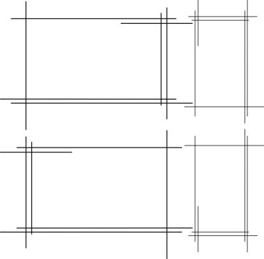 Metin için minimalist soyut şekillerin geometrik seti. Katı geometri grafiklerinin vektör tasarımı çizimi.