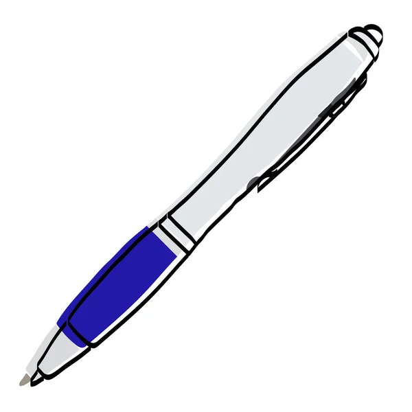 Stationery Drawn Pen Vector Illustration — Stock Vector