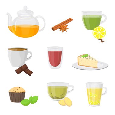 Çay, tatlı ve baharatlar hazır.