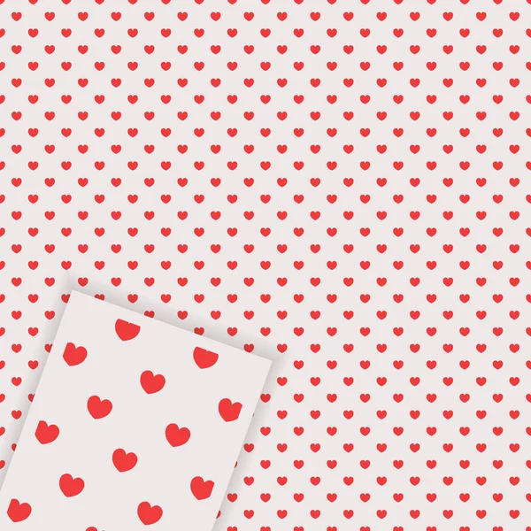 Corazón lindo patrón sin costuras. Fondo del Día de San Valentín. — Vector de stock