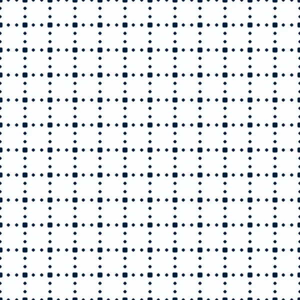 Αδιάλειπτη μοτίβο των σχημάτων των διαφόρων μεγεθών σχηματίζοντας ένα διάστικτο πλέγμα. — Διανυσματικό Αρχείο
