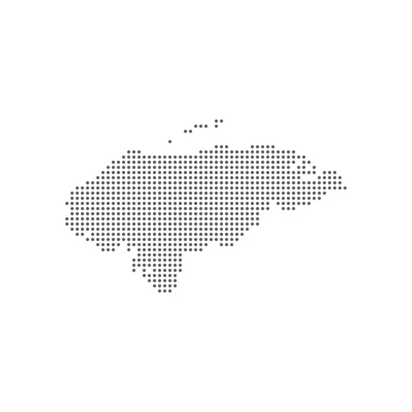 Puntino pixel astratto vettoriale della mappa Honduras. Vettore — Vettoriale Stock
