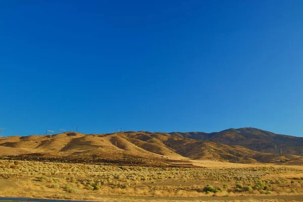 Paisagem Deserto Califórnia Com Fundo Montanha — Fotografia de Stock