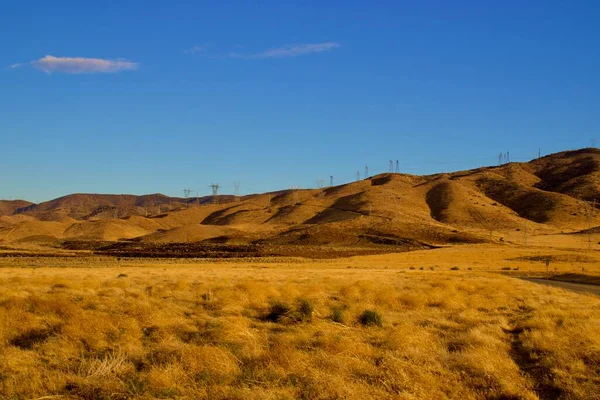 Paisagem Deserto Califórnia Com Fundo Montanha — Fotografia de Stock