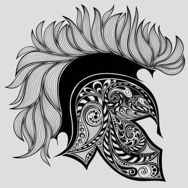 Abstract vector helmet of Achilles clipart