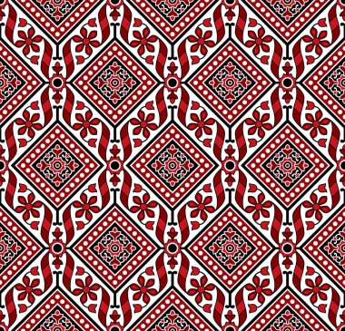 Sindhi Ajrak Deseni, Vektör İllüstrasyonu