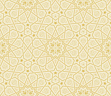 İslam yıldız süsleme altın arka plan