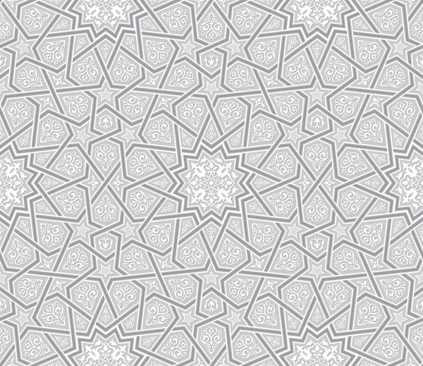 Arabeske Stern Ornament hellgrau Hintergrund — Stockvektor