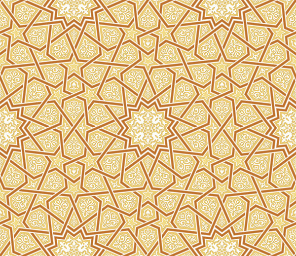 Arabesque Star Ornament Brown background