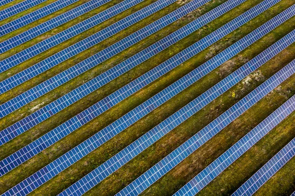 Solar Energy Farm Plant Solar Panels Photovoltaic Alternative Source Electricity — Stock Photo, Image