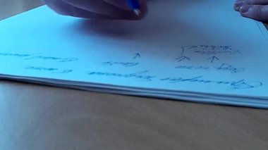 Bir yaprak kağıda bir kalemle yazmak
