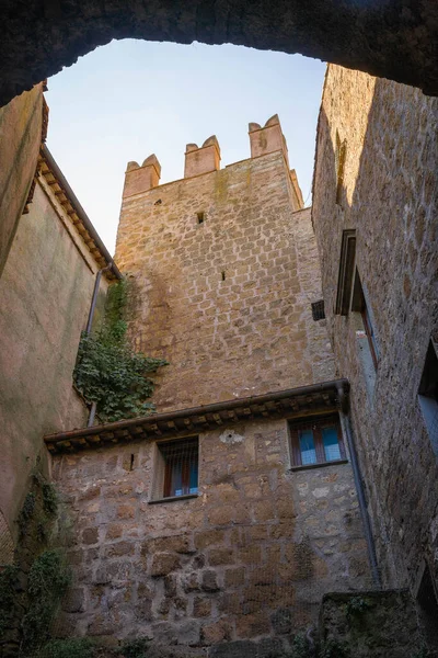 Stadsgezicht Van Middeleeuwse Stad Calcata Vecchia Italië — Stockfoto