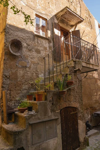 Cityscape Medieval Town Calcata Vecchia Italy — Stock Photo, Image