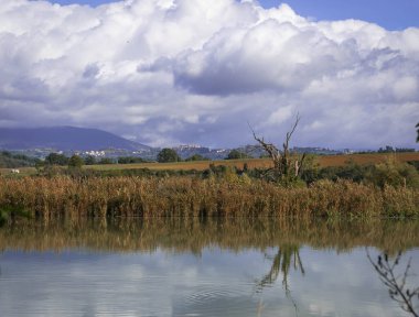 İtalya 'nın Lazio kentindeki Nazzano' dan Tiber Nehri 'ne