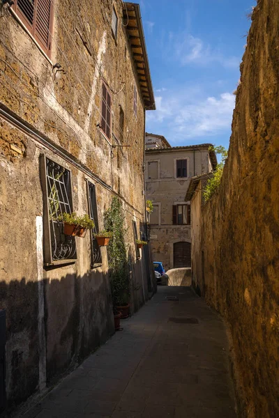 Calle Estrecha Ciudad Medieval Orte Italia —  Fotos de Stock