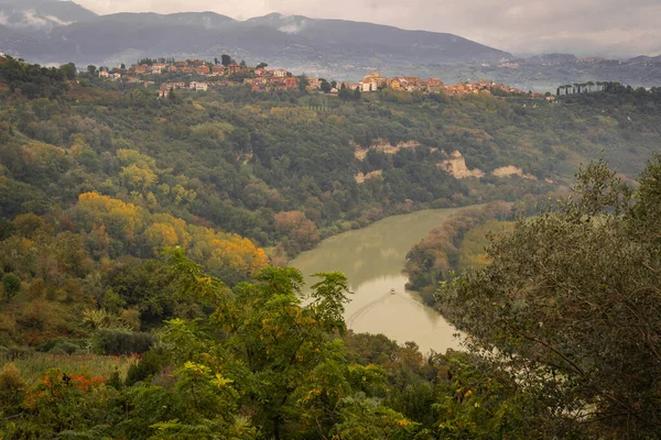 Utsikt Från Nazzano Till Tiberfloden Lazio Italien — Stockfoto
