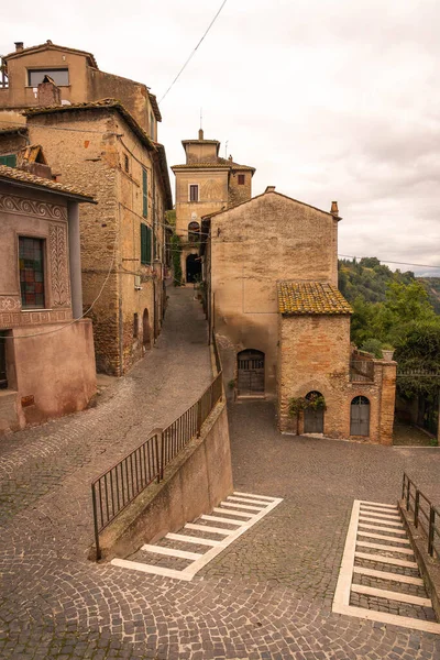 Stadsbilden Den Medeltida Staden Nazzano Lazio Italien — Stockfoto