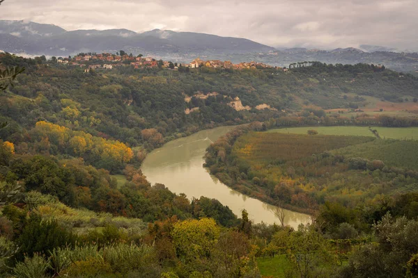 Utsikt Från Nazzano Till Tiberfloden Lazio Italien — Stockfoto
