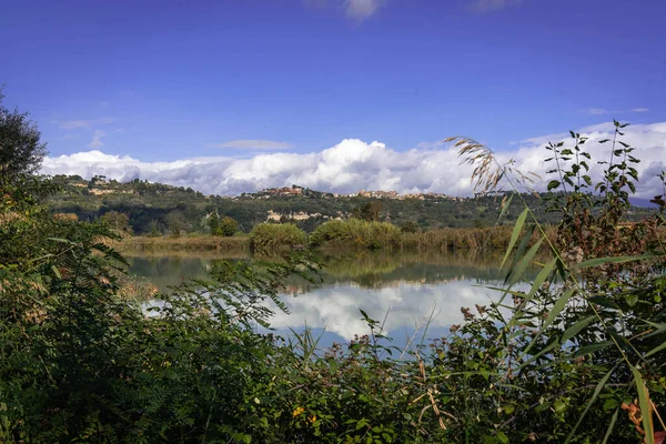 Blick Von Nazzano Auf Den Tiber Latium Italien — Stockfoto