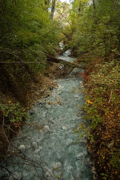 Imagen Manantiales Agua Sulfurosa Lavino Otoño Abruzos Italia —  Fotos de Stock